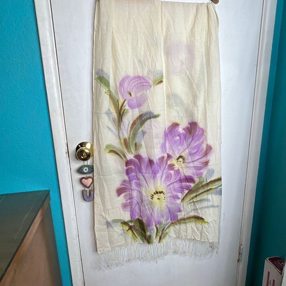 J. Jill floral scarf botanical  70 inches length
